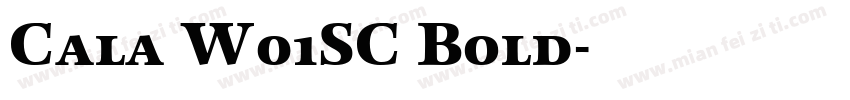 Cala W01SC Bold字体转换